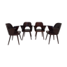 4 Oswald Haerdtl chairs for Ton, Czechoslovakia