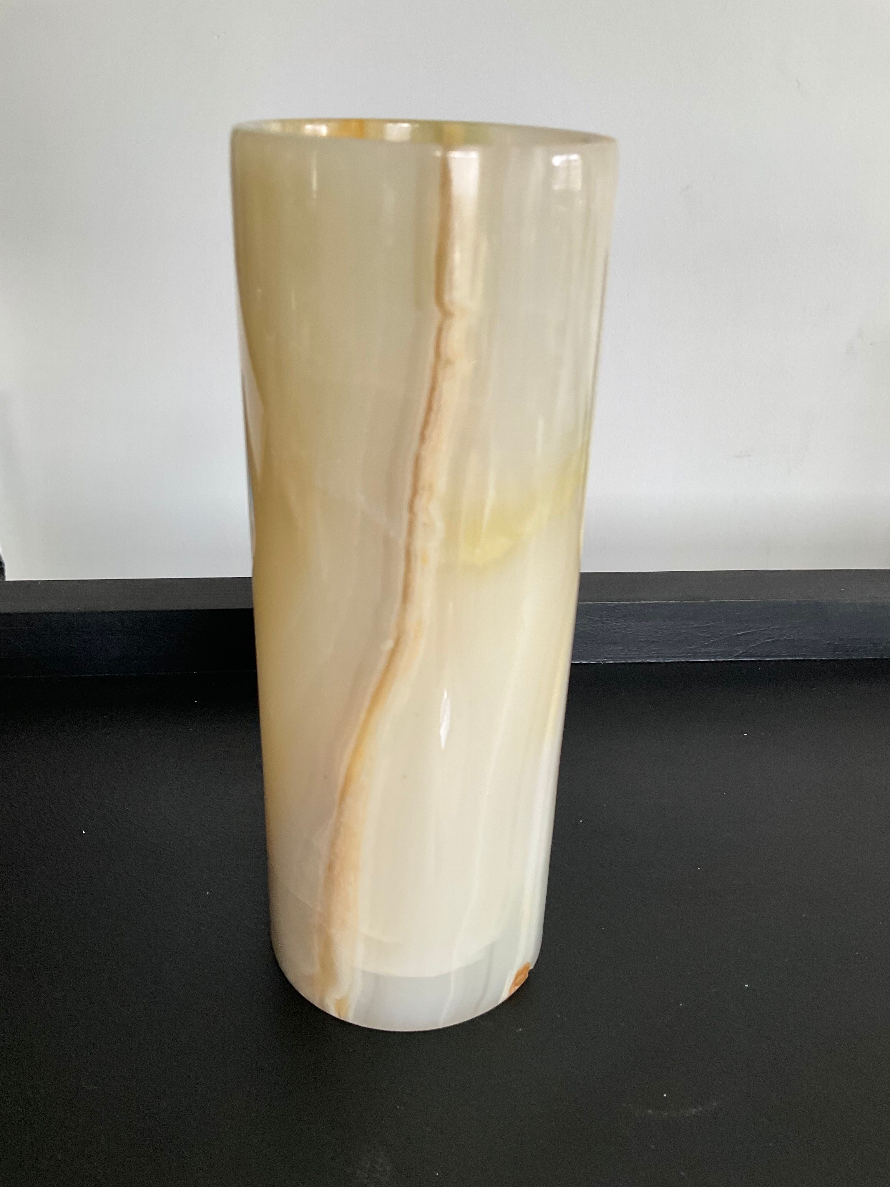 Vintage alabaster vase from the 70s