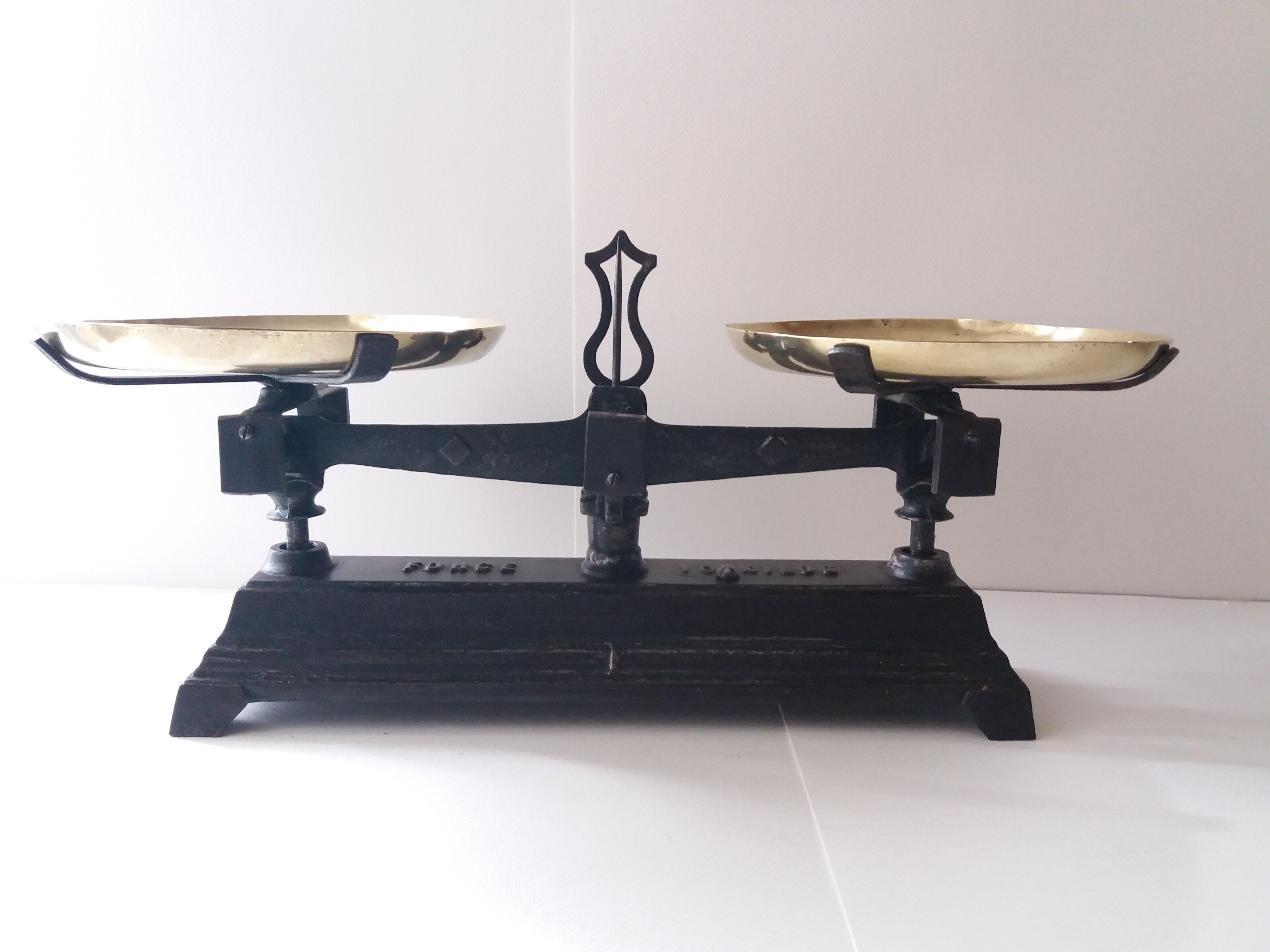 Cast iron and brass balance