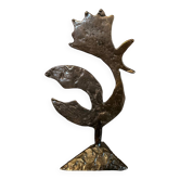 Bronze rooster by Yves Lohe