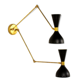 Double wall sconce in the style of Italian creations of the 50s
