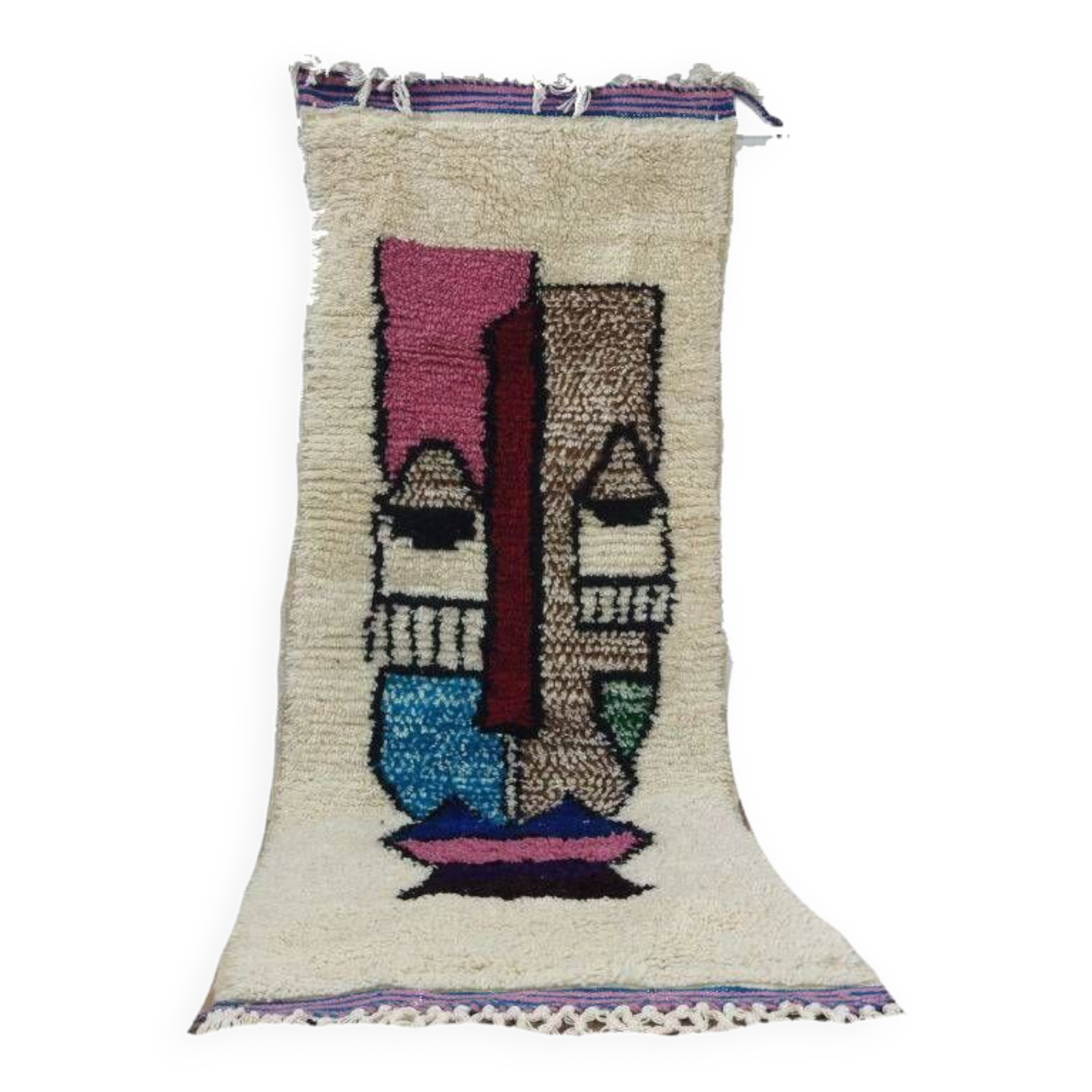 Handcrafted moroccan berber rug 172 x 65 cm