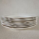 Set of 8 Sarreguemines ivory plates
