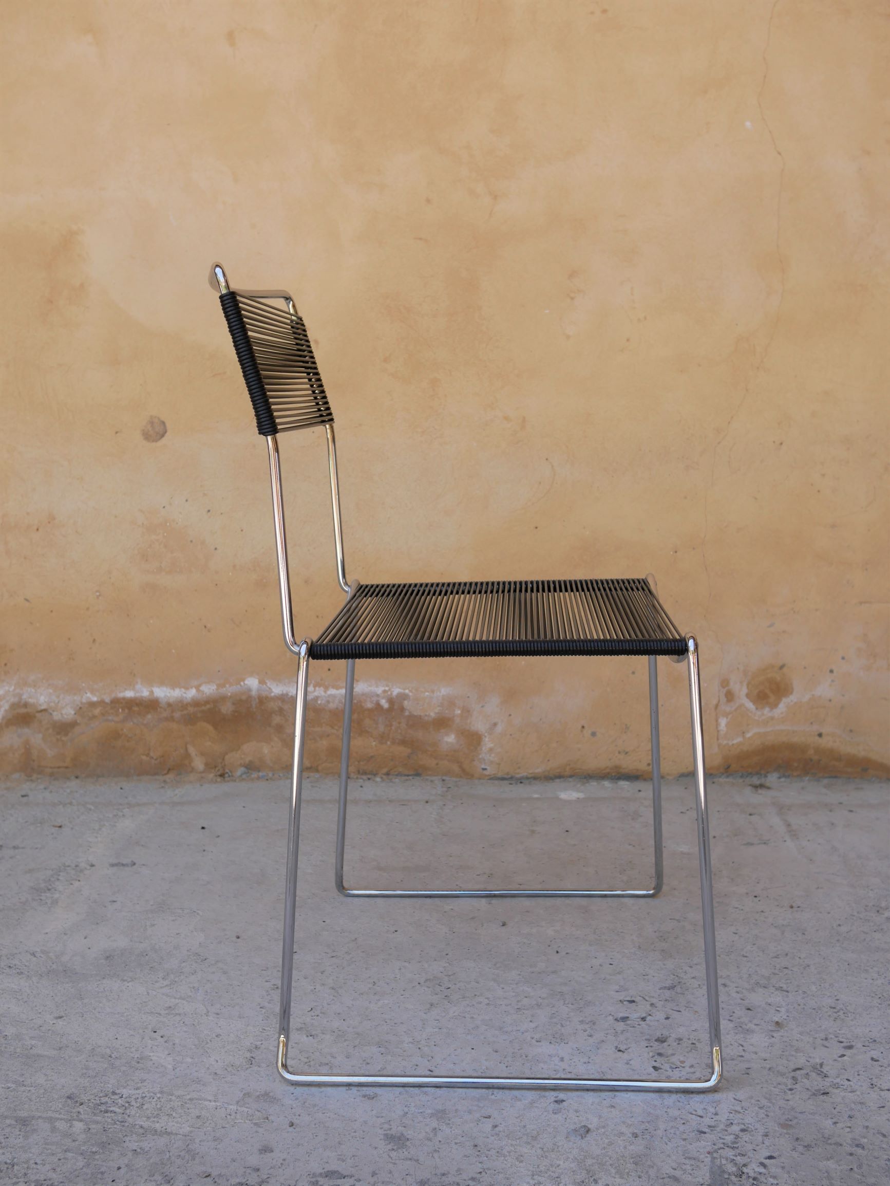 Black vintage scoubidou chair