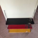 Old vintage shelves in teak and metal of the 50s