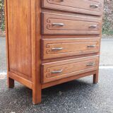 Art Deco chest of drawers in gilded oak.