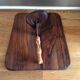 Cheese platter and his knife cutting board kitchen utensils