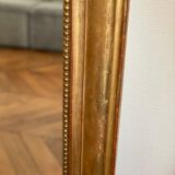 Old mirror louis Philippe Dore gold leaf pediment gilded fireplace