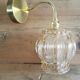 Vintage globe wall lamp in molded glass