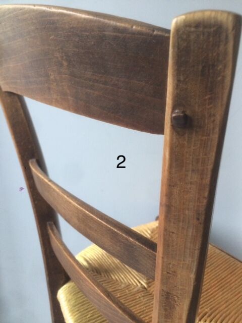 Wooden farm chairs pair