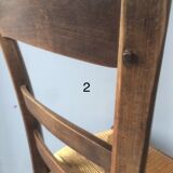 Wooden farm chairs pair