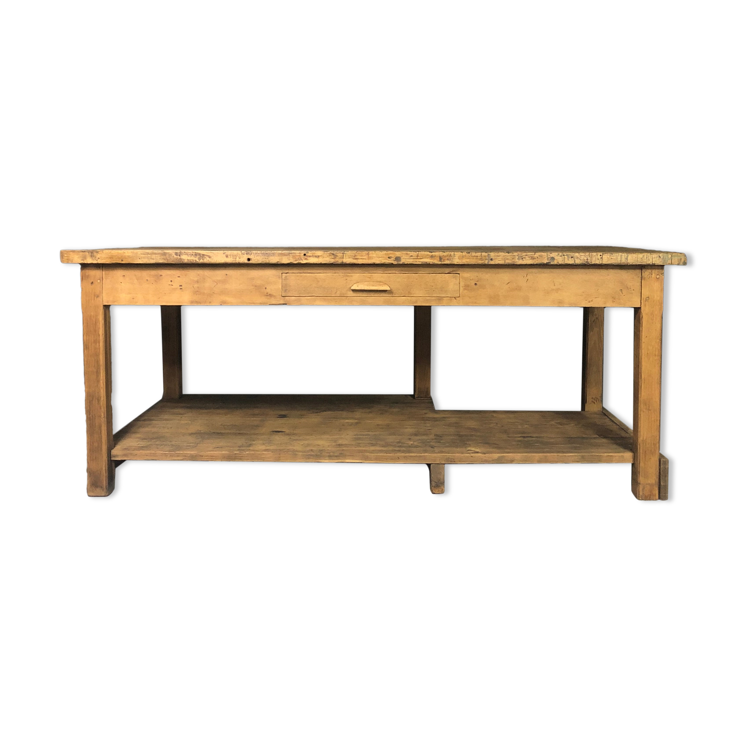 Old oak workshop table
