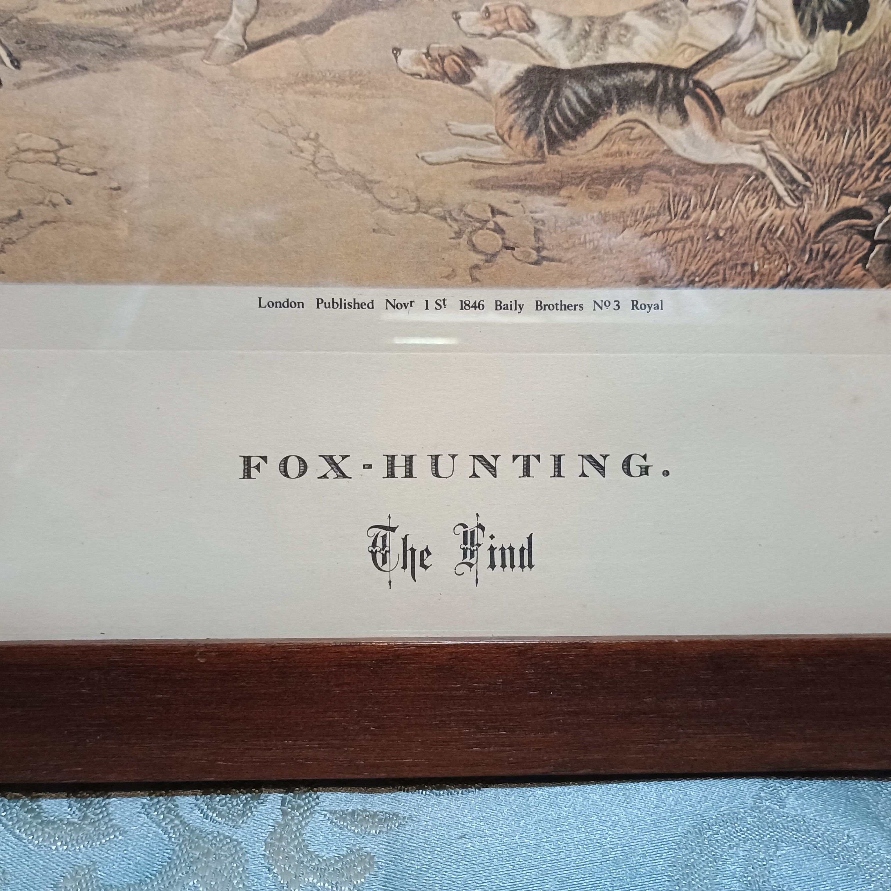 Estampe Fox-Hunting The Find, peint par J.E. Herring 1846