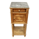 Antique bedside table in marble and wood, 1 drawer.