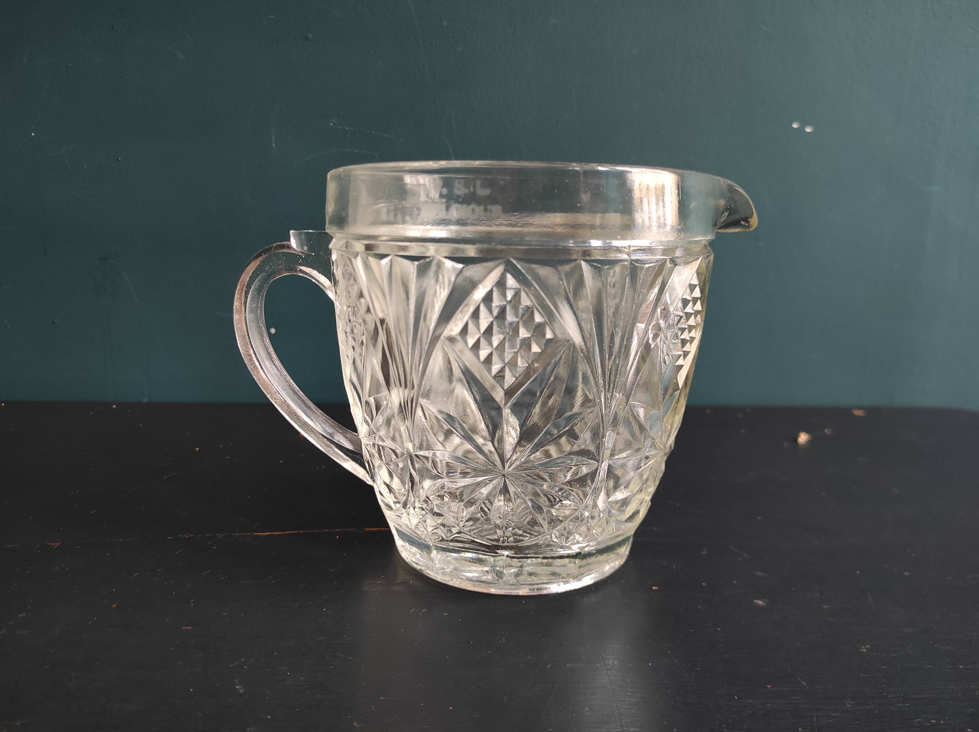 Vintage Belgian glass water jug, VSL