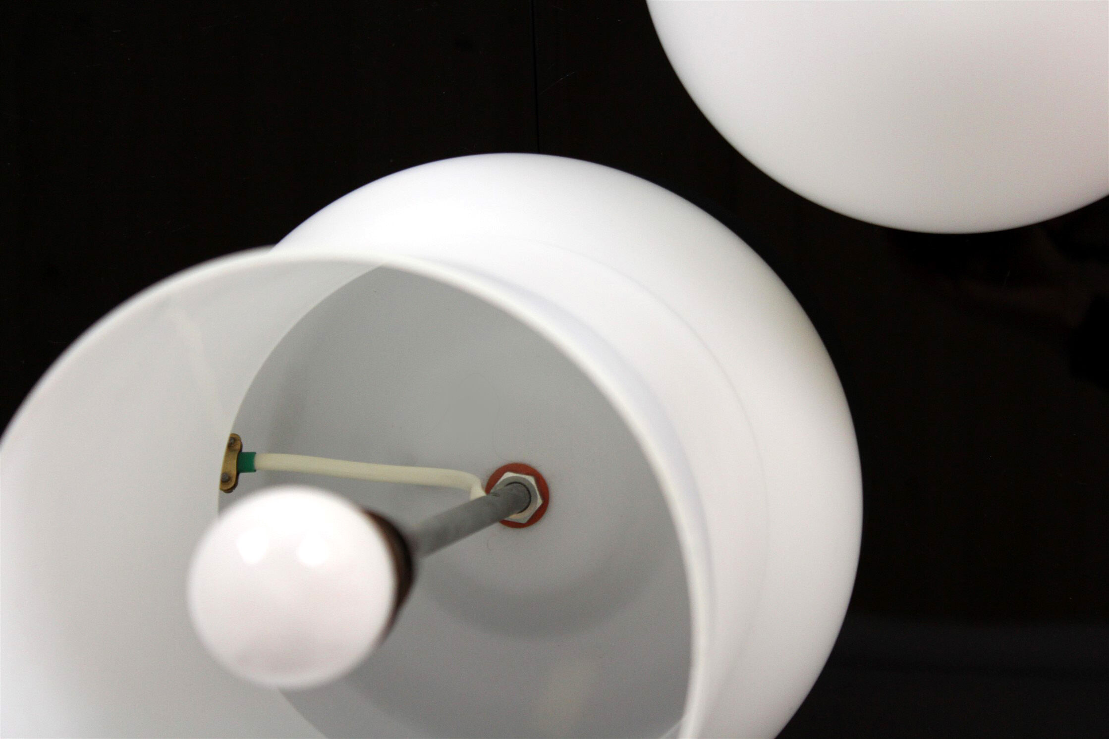 Mid-century glass table lamp from osvětlovací sklo valašské meziříčí, 1970s