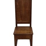 Art Deco High Back chair in oak minimalist design
