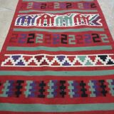Berber carpet multicoloured wool 188 x 104 cm