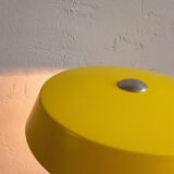 East germany vintage yellow table lamp by veb narva leuchtenbau, 1960s