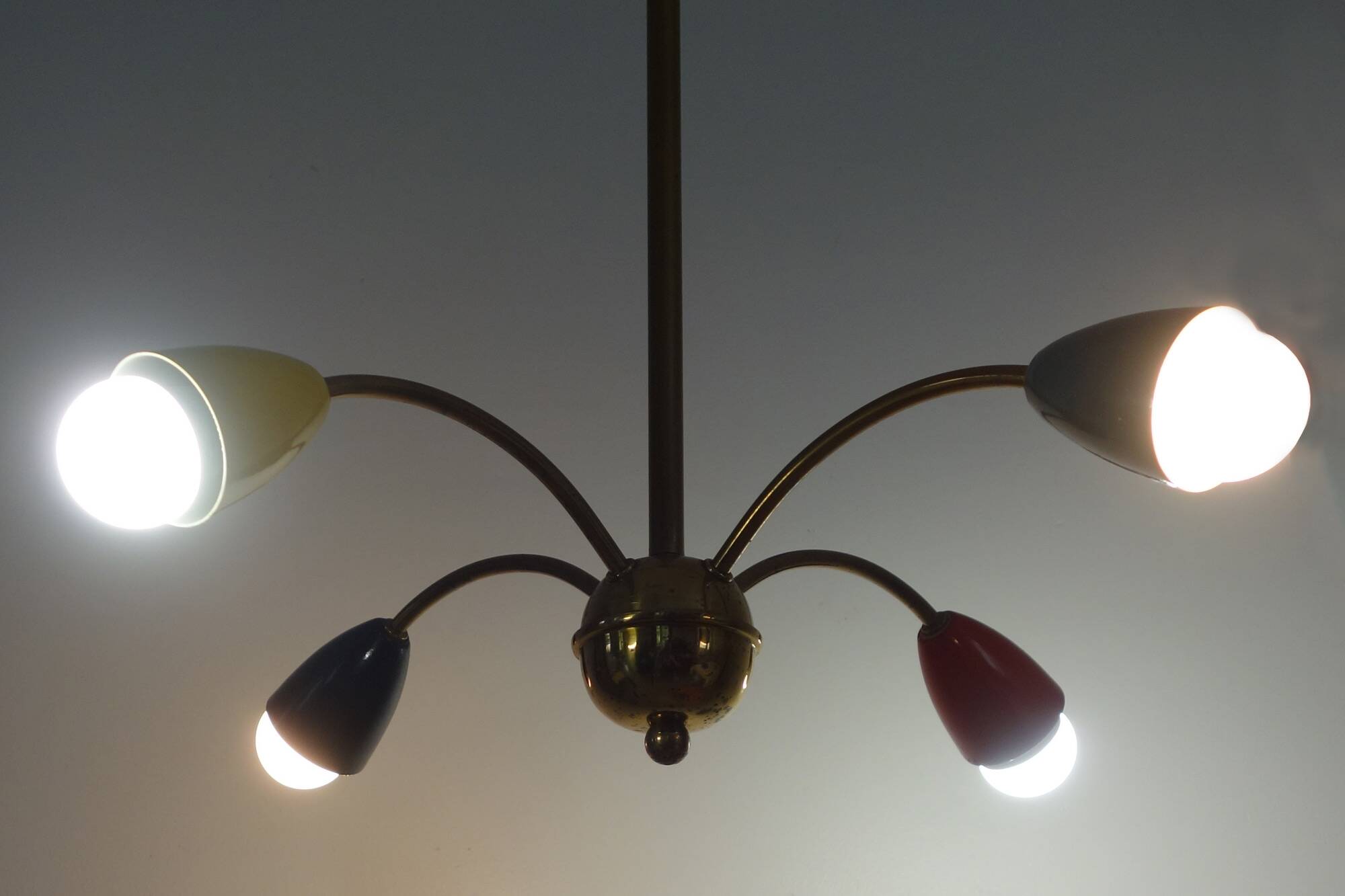 Lustre Spoutnik 4 branches années 60