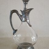Ewer decanter with tin mount
