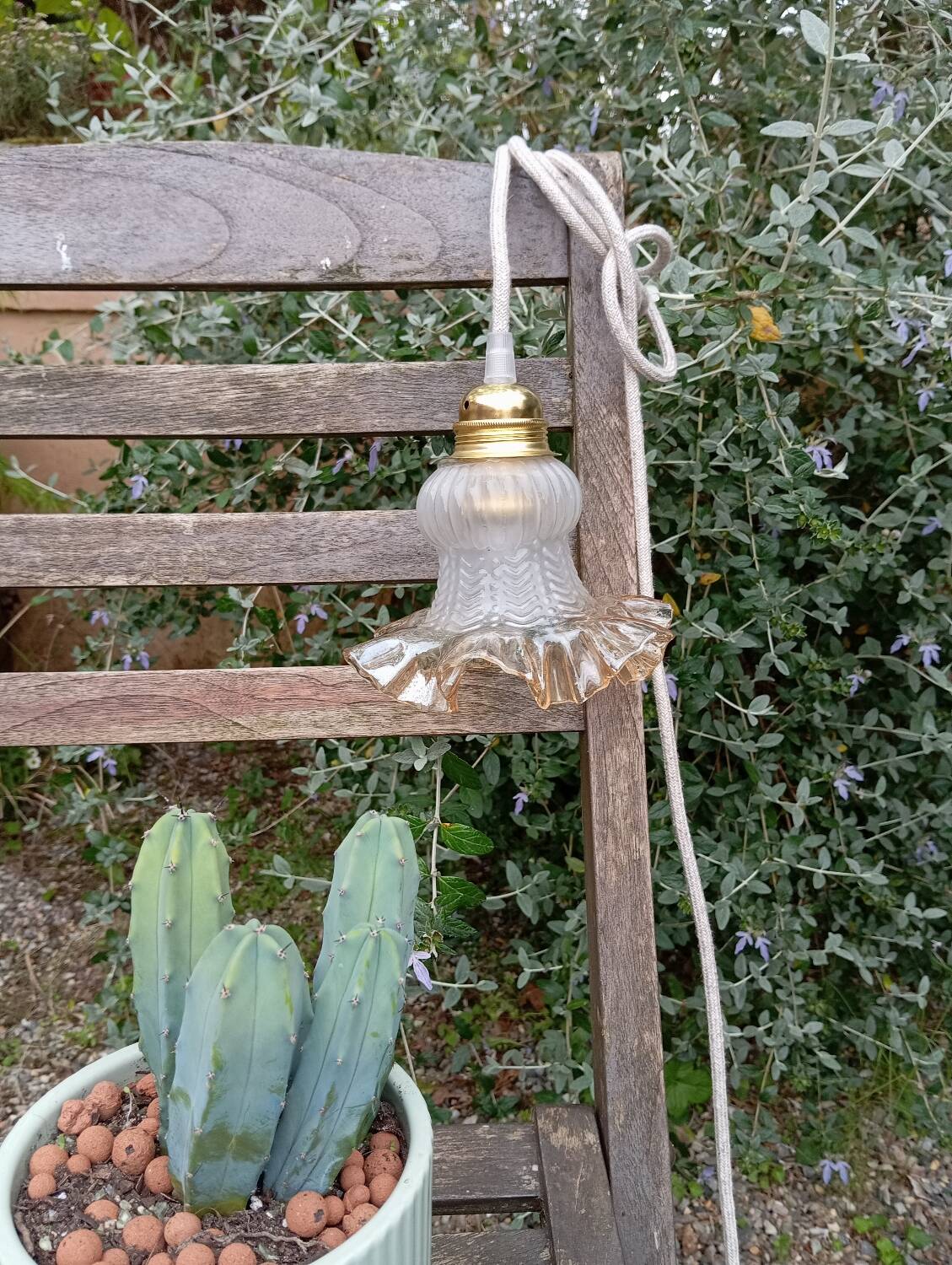 Amber yellow tulip glass nomad pendant light 🌷