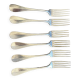 6 fourchettes anciennes Christofle en métal argenté
