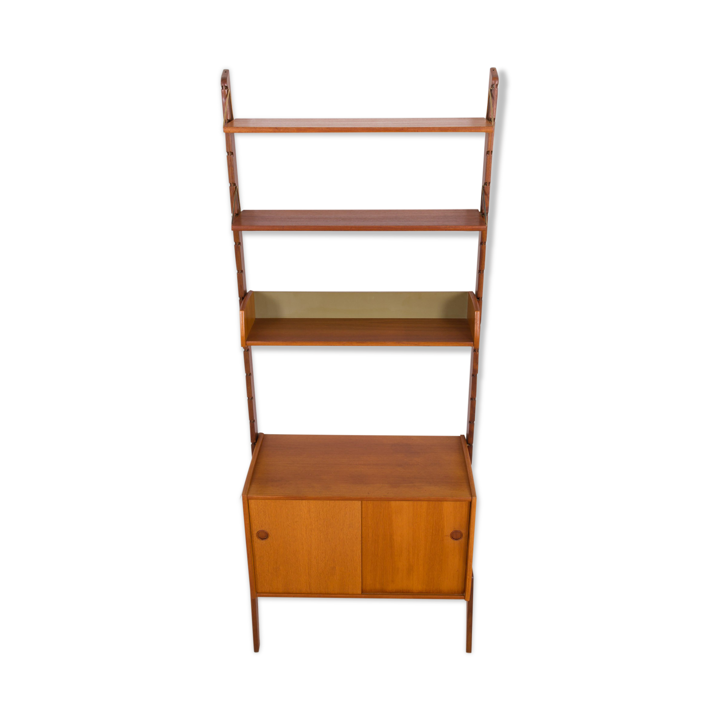 Norwegian free standing wall unit in teak by Torbjorn Afdal, 1960s
