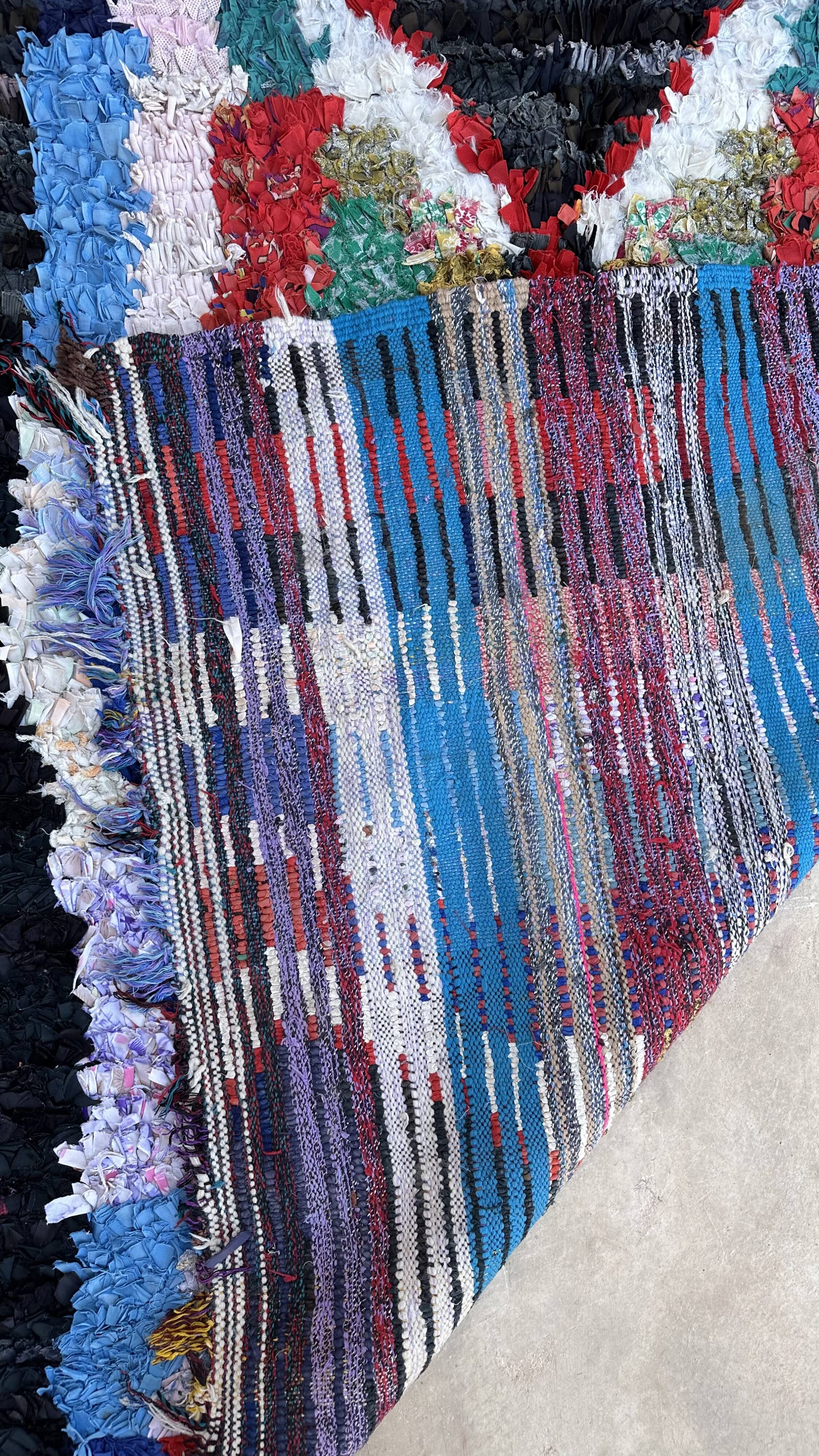 Colorful Boucherouite Moroccan rug - 138 x 256 cm