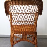 Fauteuil en rotin tressé