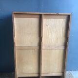 Notary cabinet binder double curtains