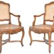 Paire de fauteuils cannés de style Régence