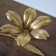 1970 vintage brass flower ashtray