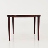 Table ovale, recouverte de placage de palissandre, années 70