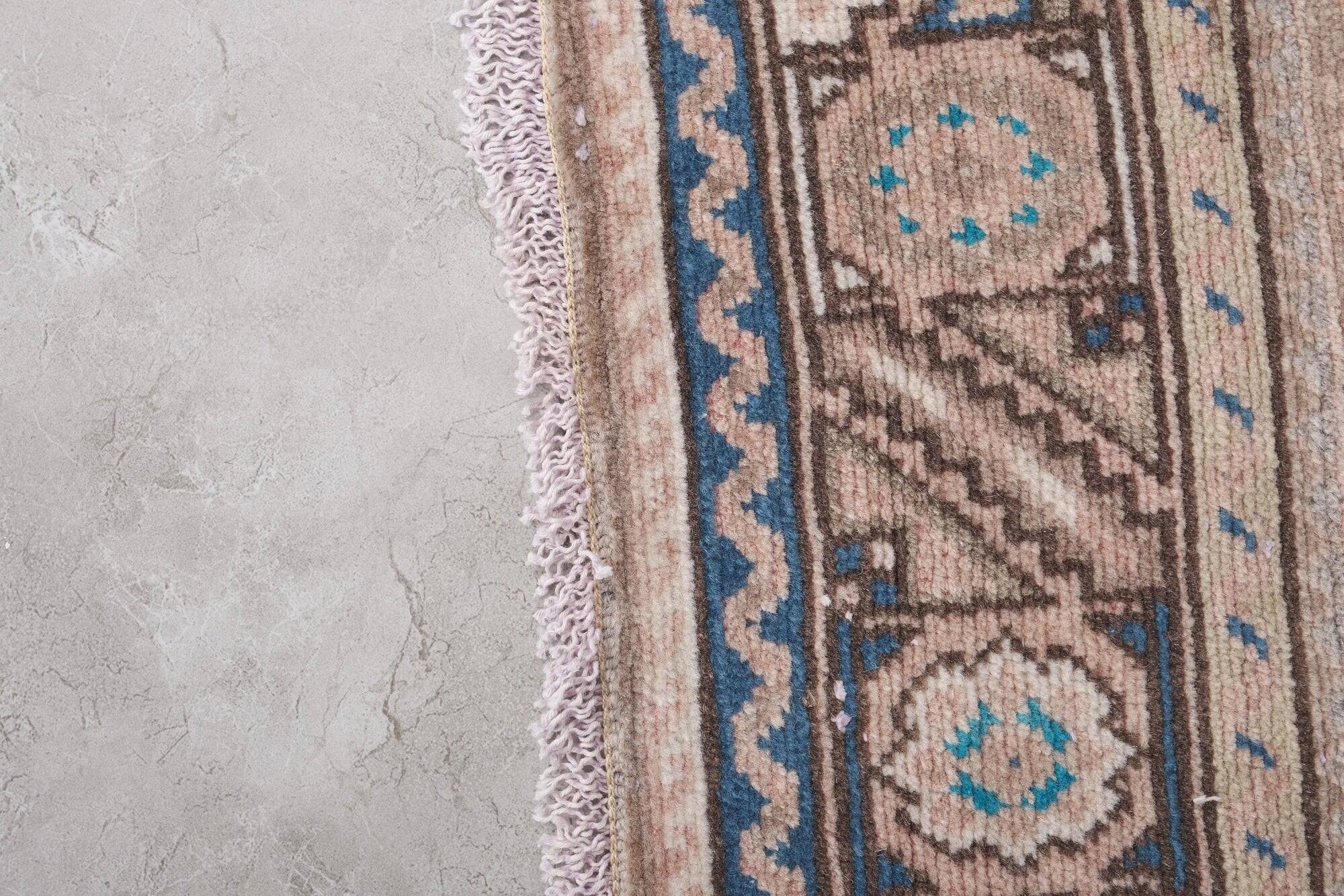 Vintage Turkish hallway rug 97x417 cm