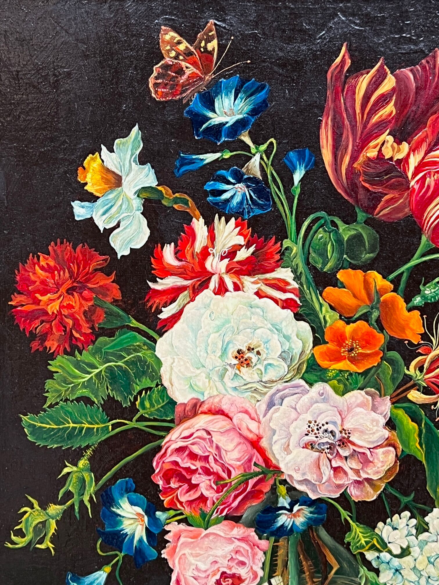 Still life with flowers louis van den eynde (1881-1966)