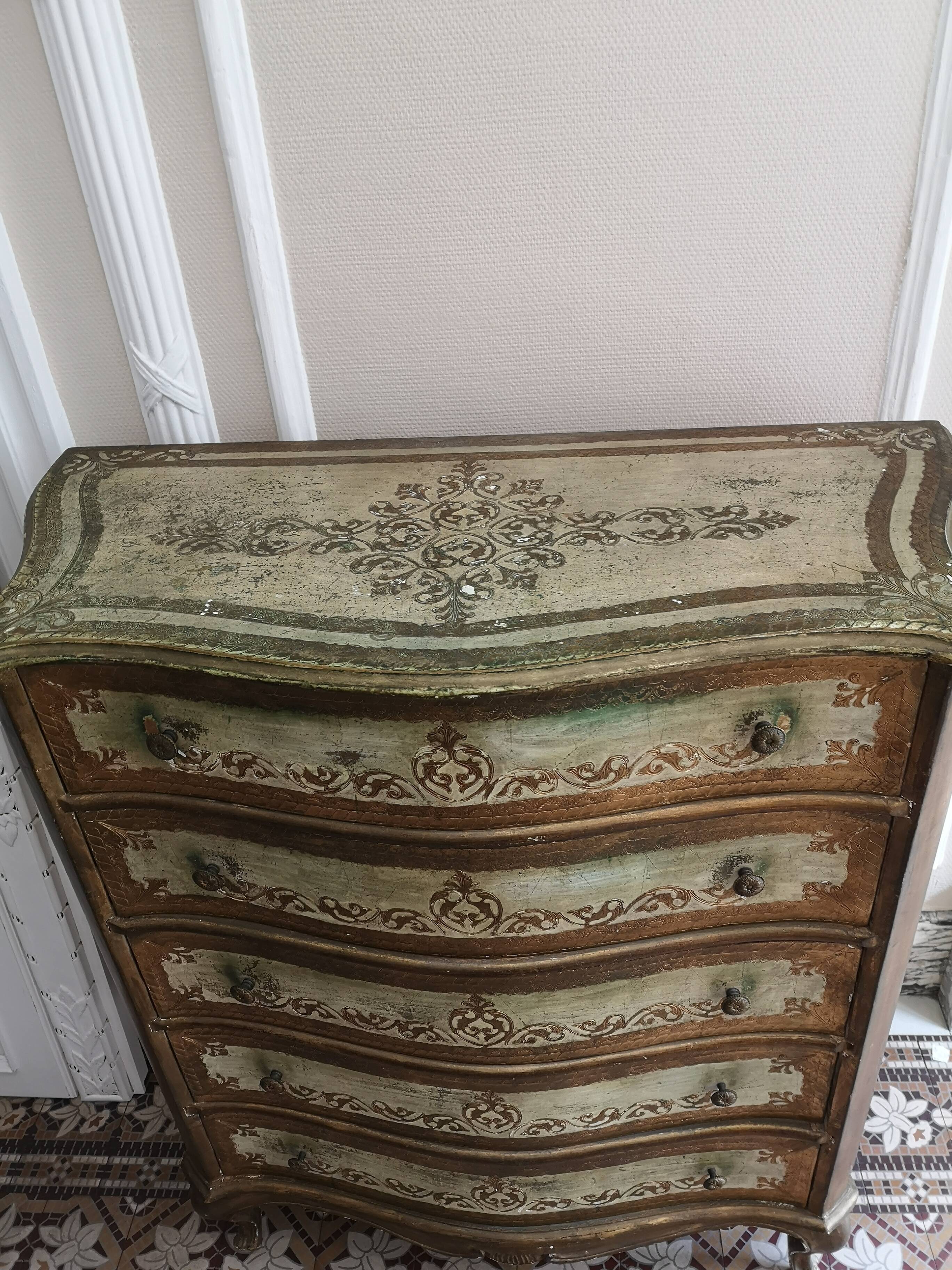 Venetian chiffonnier 5 drawers