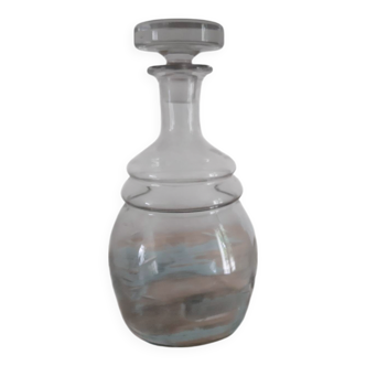 Carafe eau vin en verre ciselé avec son bouchon