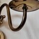 Pair of Dutch style 2-light brass wall lights