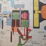 VINTAGE ROSSIGNOL SCHOOL POSTER - AUTO CAR GARAGE MECHANICS