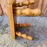 Vintage turned wooden foot stool/step stool