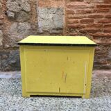 Yellow wooden chest