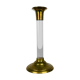 Vintage brass and plexiglass candle holder