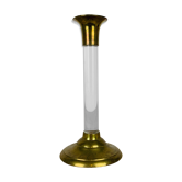 Vintage brass and plexiglass candle holder