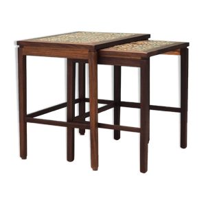 ensemble de deux tables gigognes en teck, design danois, années 1960