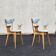 Pair of wooden armchairs, 1960