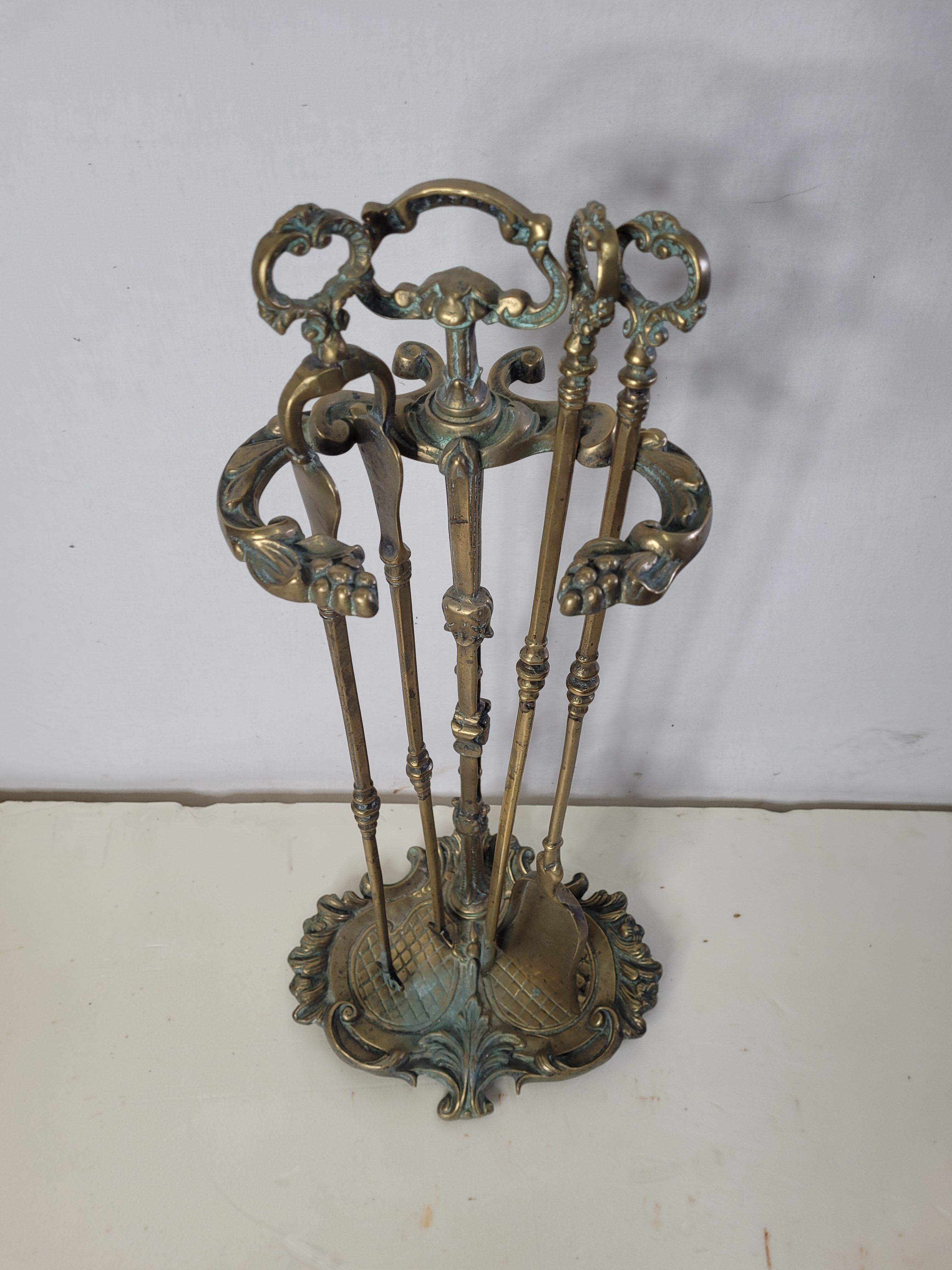 Louis XV style bronze fireplace kit