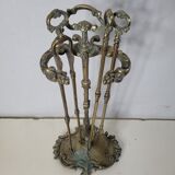 Louis XV style bronze fireplace kit