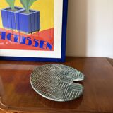 Mid-century Modern green ceramic plate, France 1960s