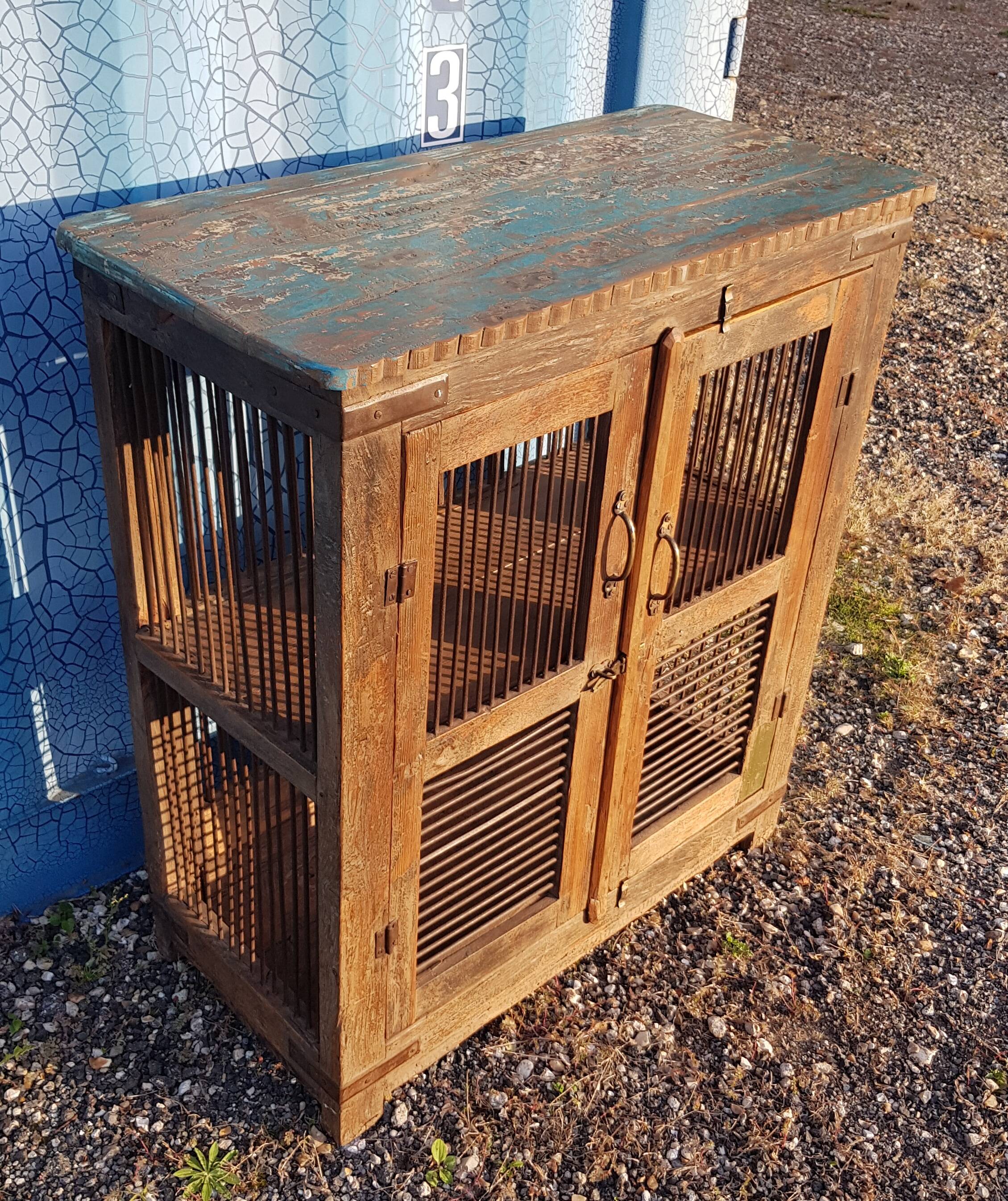 Old teak mesh pantry